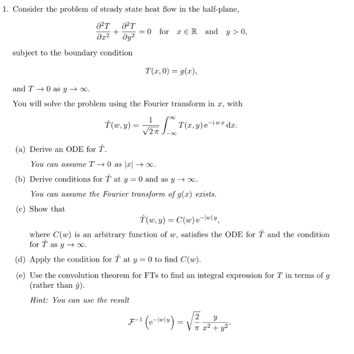 Solved 1. Consider the problem of steady state heat flow in | Chegg.com