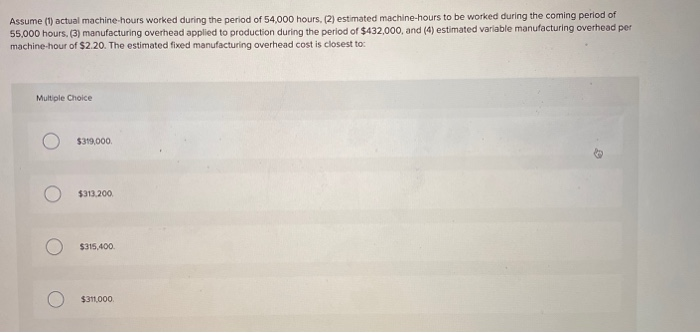 Solved Assume 1 Actual Machine hours Worked During The Chegg