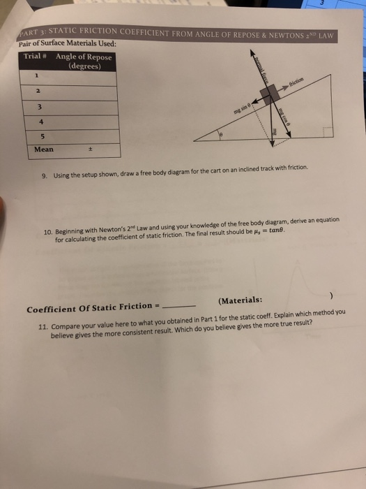 Solved 1 2 3 PART 2: KINETIC FRICTION COEFFICIENT FROM | Chegg.com