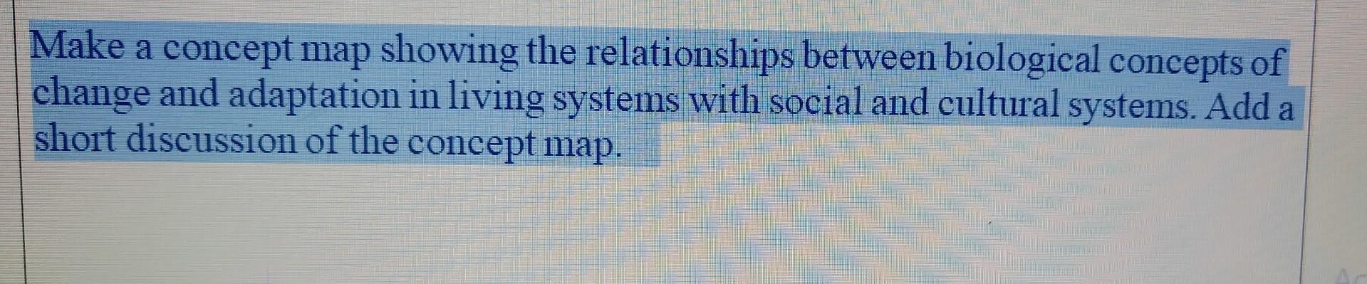 Solved Make a concept map showing the relationships between | Chegg.com