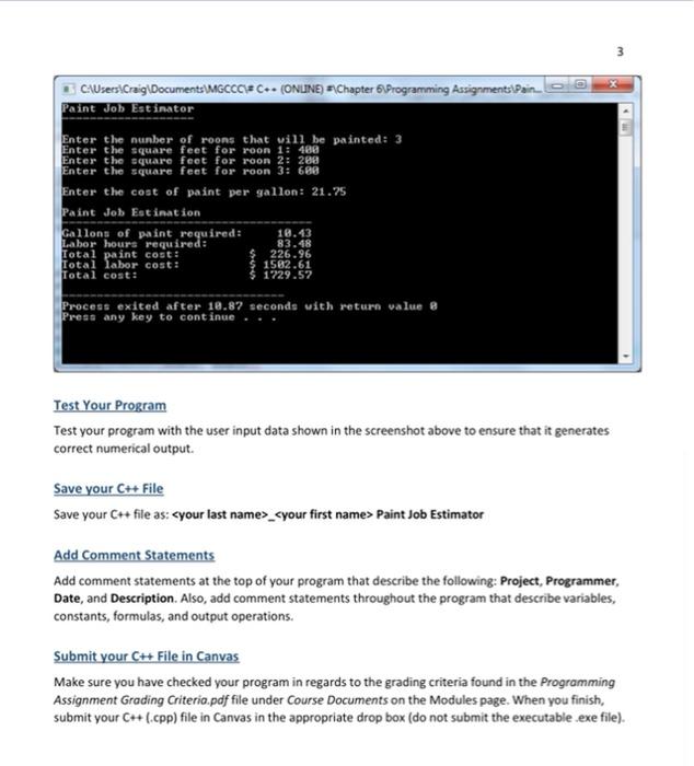 Solved Programming Assignment Paint Job Estimator A