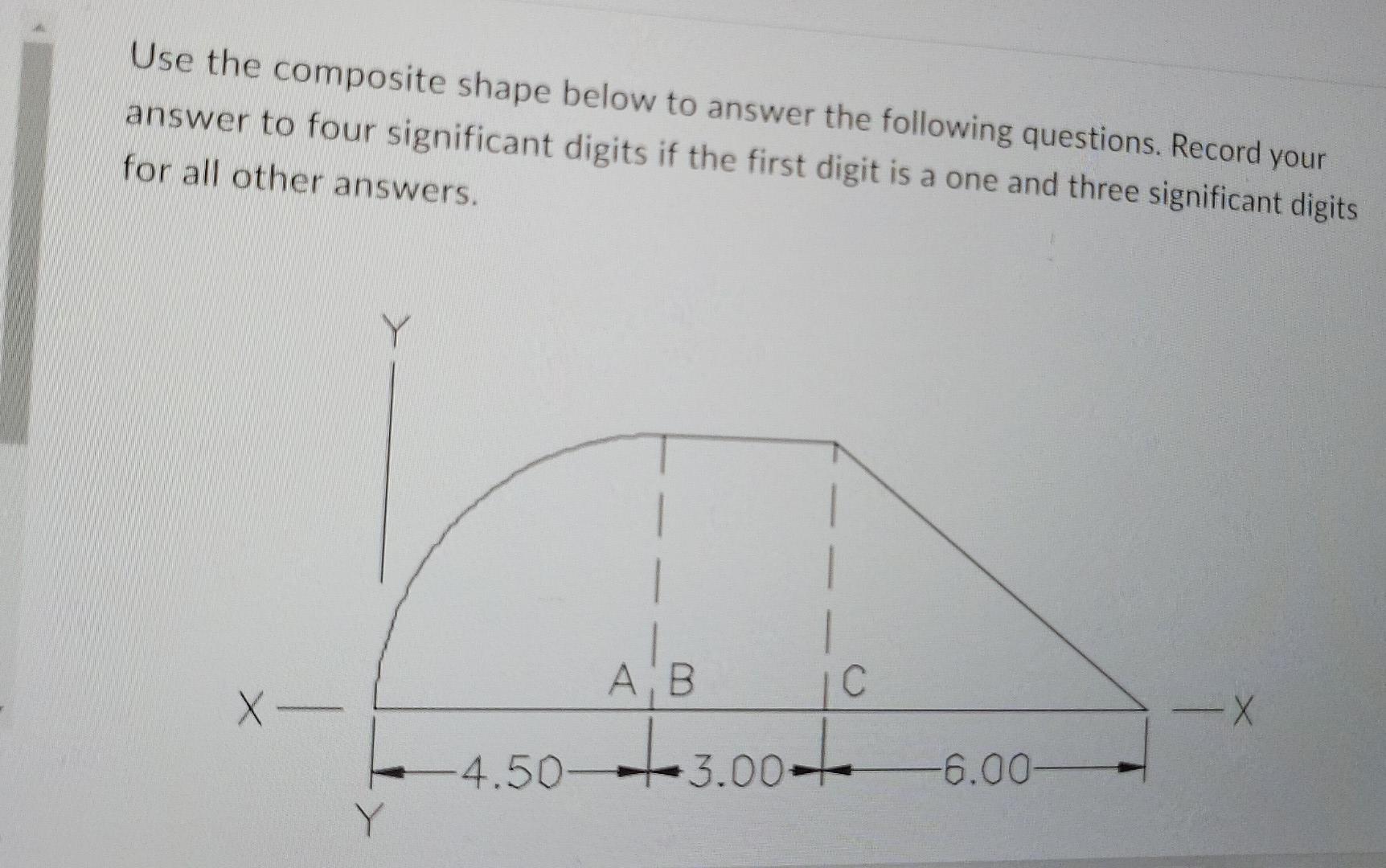 Solved Use the composite shape below to answer the following | Chegg.com