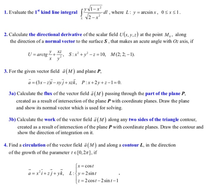1 Evaluate The 1 Kind Line Integral Pw1 Xdi Where Chegg Com