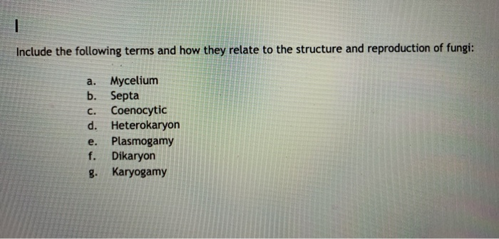 Solved Include The Terms And How They Relate To The | Chegg.com