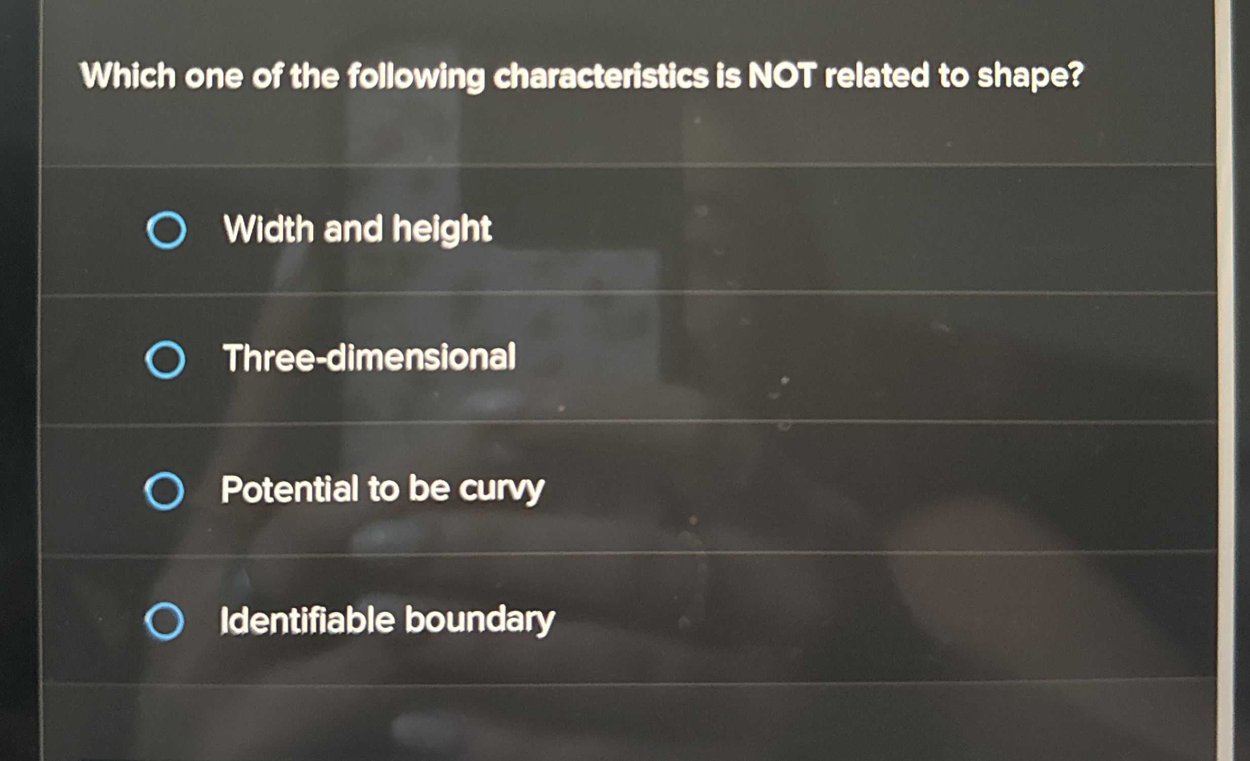 Solved Which one of the following characteristics is NOT | Chegg.com