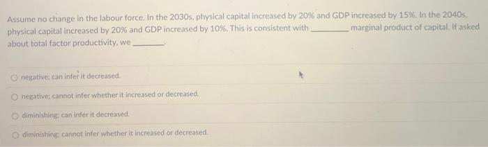 Solved Assume no change in the labour force. In the 2030s, | Chegg.com