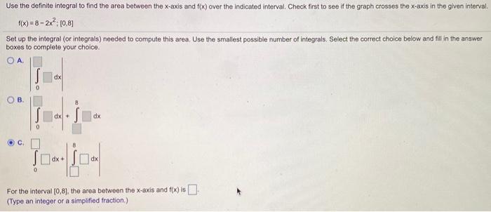 Solved Use the definite integral to find the area between | Chegg.com