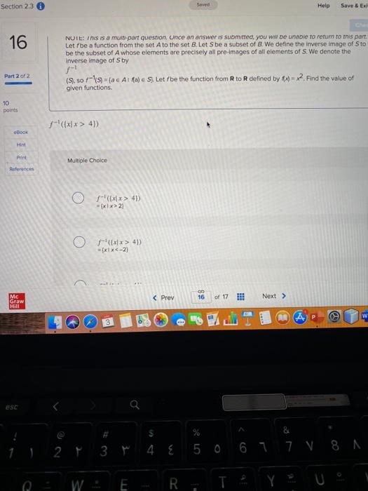 Solved Saved Section 2.3 Help Save & Exl 16 NOTE: This is a | Chegg.com