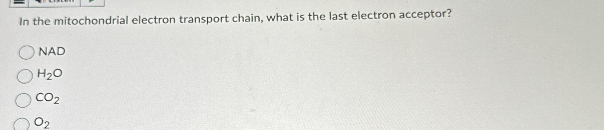 Solved In the mitochondrial electron transport chain, what | Chegg.com