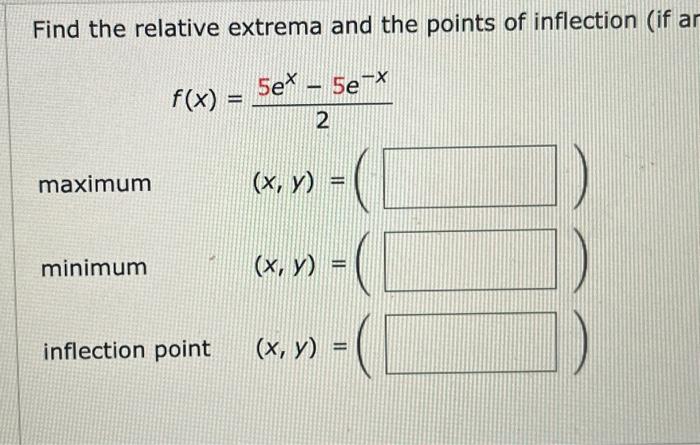 Solved Find the relative extreme and the points of | Chegg.com