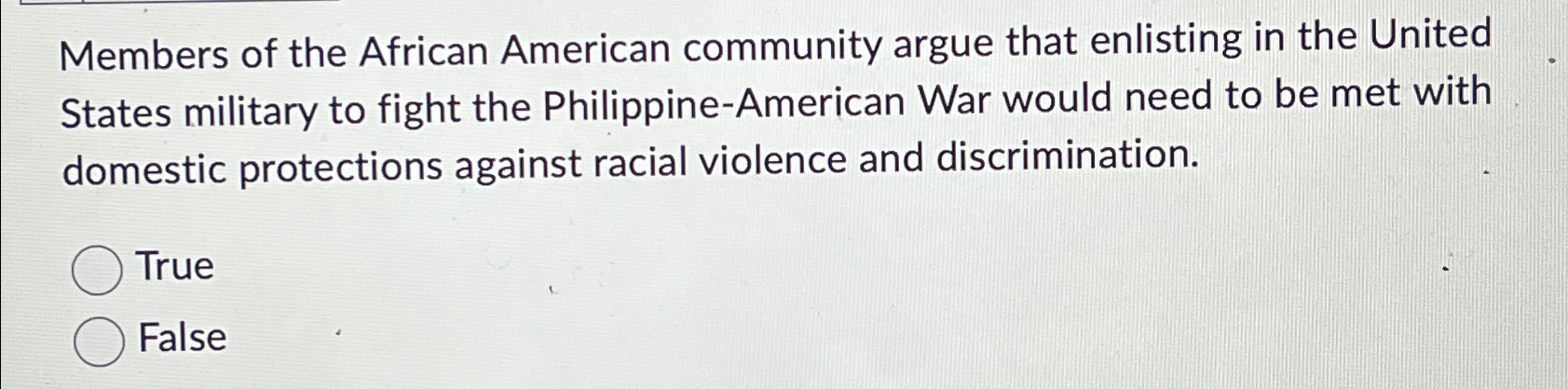 Solved Members of the African American community argue that | Chegg.com
