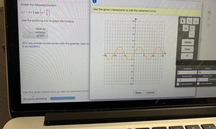 Solved 1 Graph the following function Use the given | Chegg.com