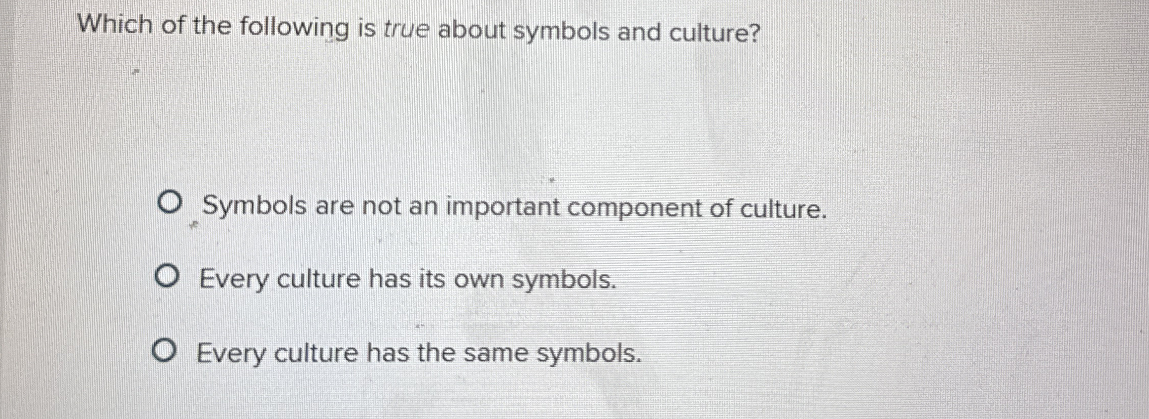 Solved Which of the following is true about symbols and | Chegg.com