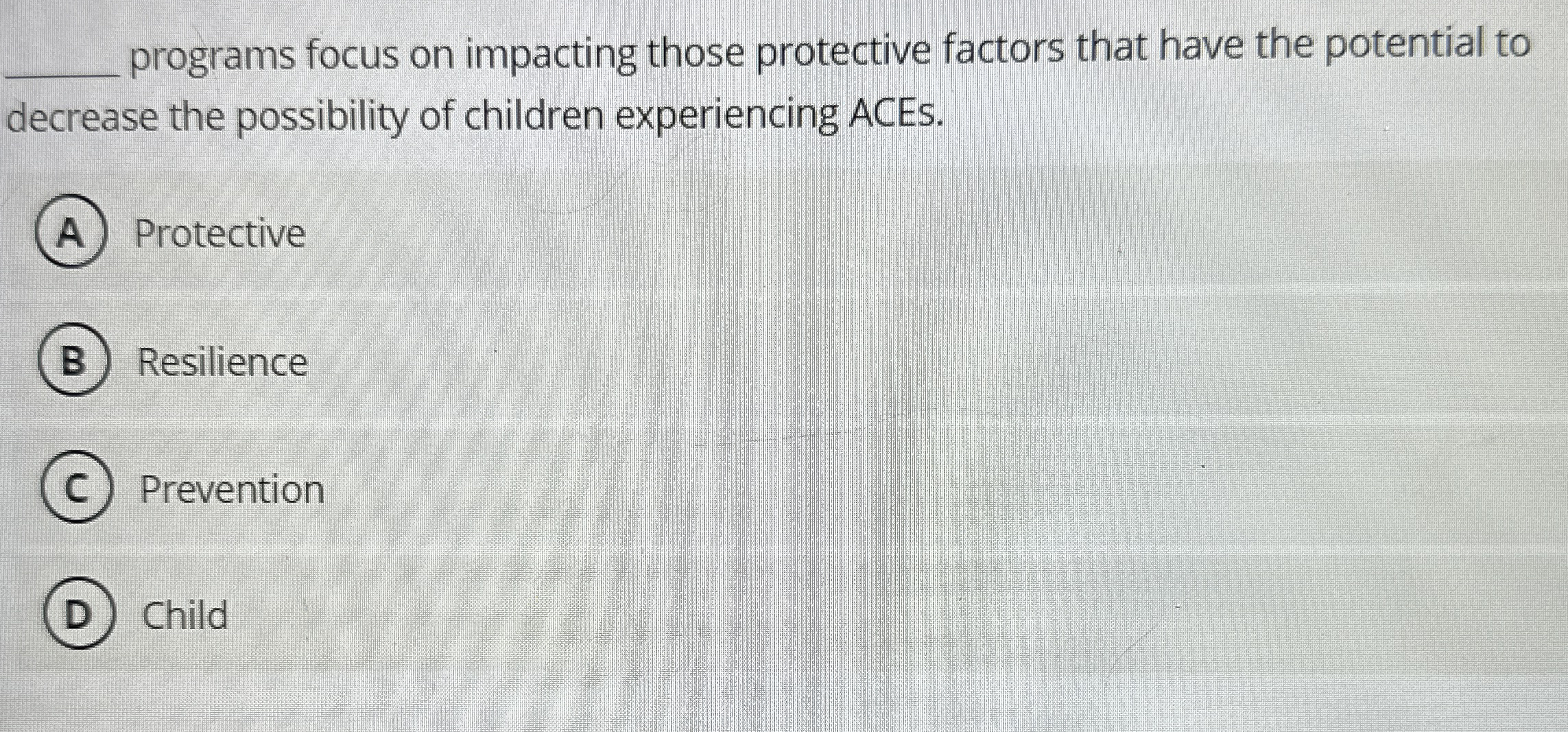 Solved programs focus on impacting those protective factors