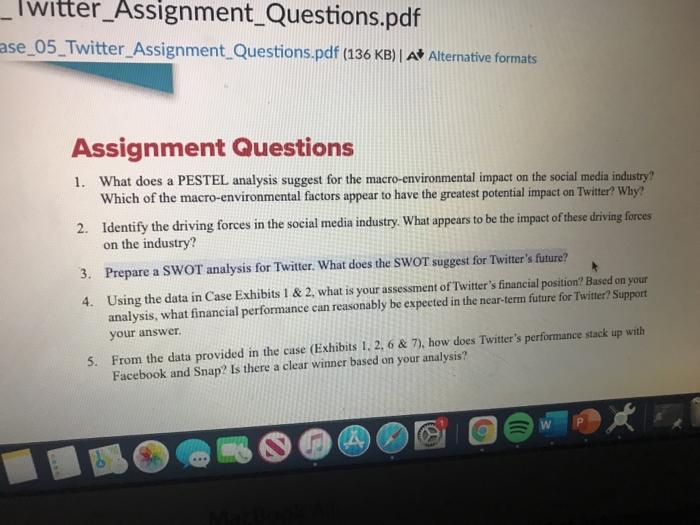 twitter assignment for students