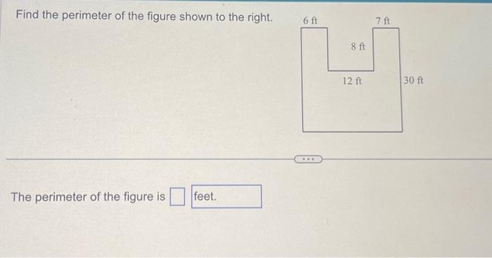 Solved Find the perimeter of the figure shown to the right. | Chegg.com