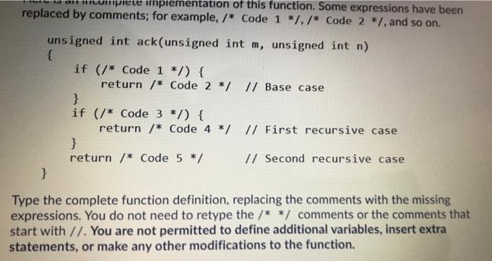 Solved The Ackermann-Peter Function Is Defined As Follows | Chegg.com