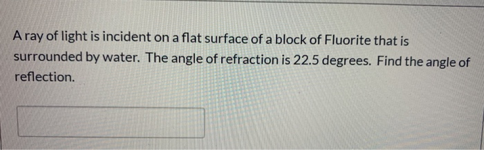 Solved A ray of light is incident on a flat surface of a | Chegg.com