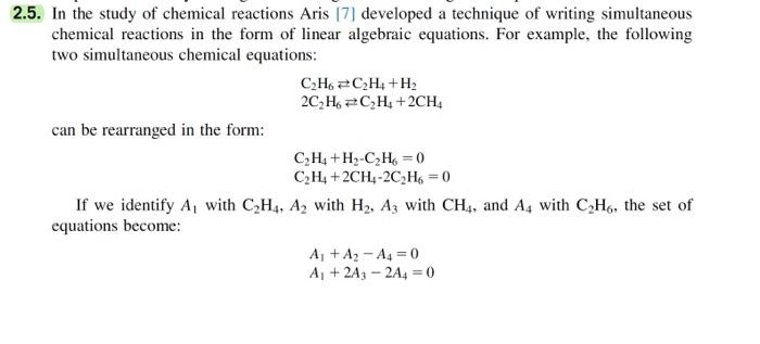 Solved 5. In the study of chemical reactions Aris 7 Chegg