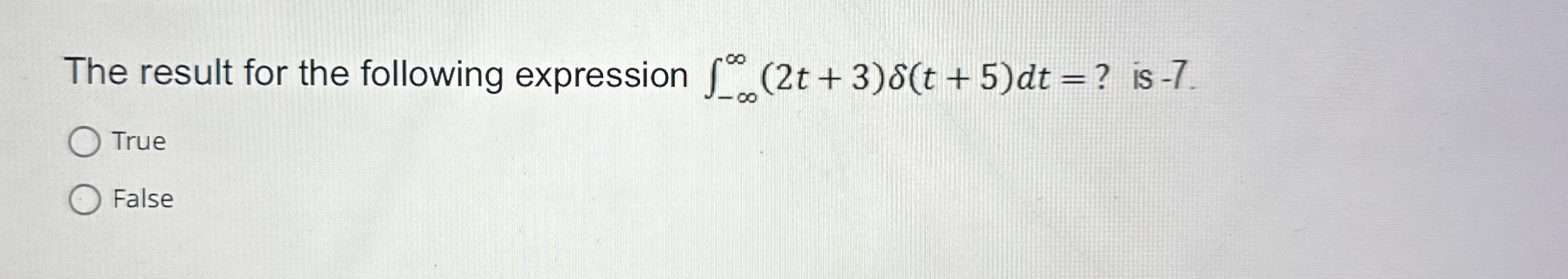 Solved The result for the following expression | Chegg.com