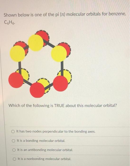 Solved Shown below is one of the pi (st) molecular orbitals | Chegg.com
