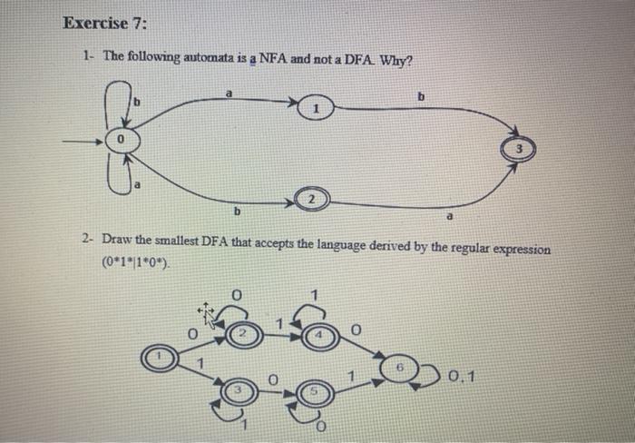 Solved Exercise 2: Find the shortest string that is not in | Chegg.com