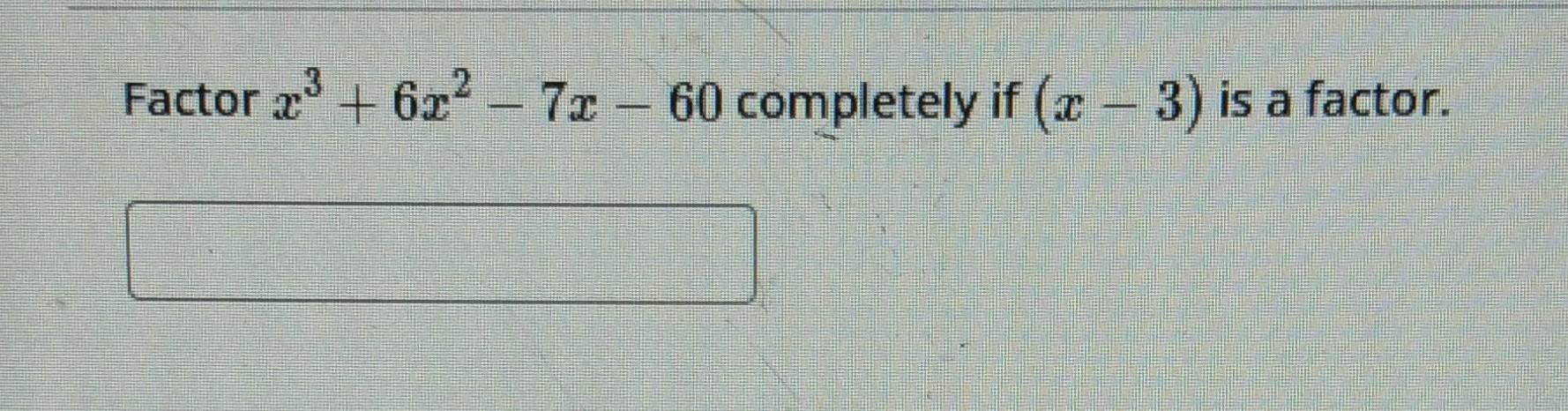 factor x 3 2x 2 23x 60