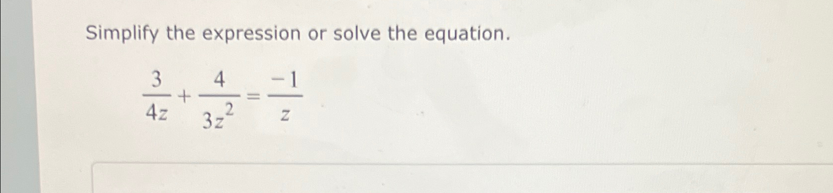 Solved Simplify the expression or solve the | Chegg.com