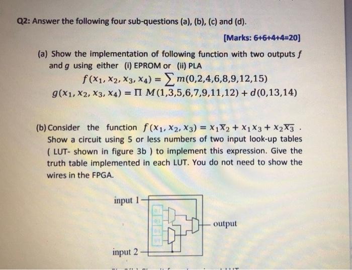 Solved Q2: Answer the following four sub-questions (a), (b), | Chegg.com