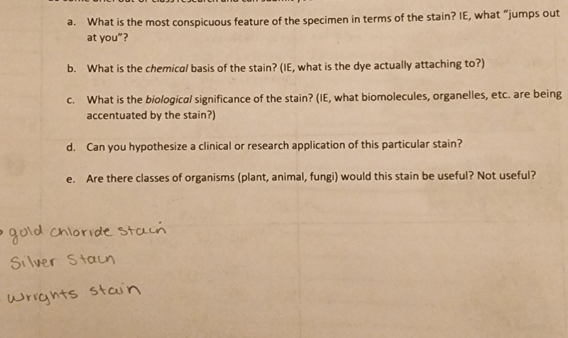 Solved a. What is the most conspicuous feature of the | Chegg.com