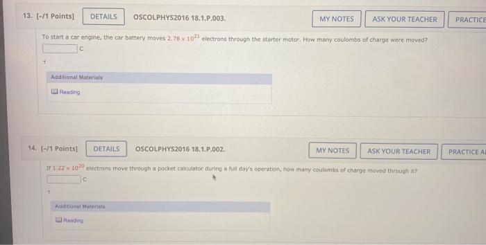 Solved 13 1 Points Details Oscolphys2016 18 1 P 003 My