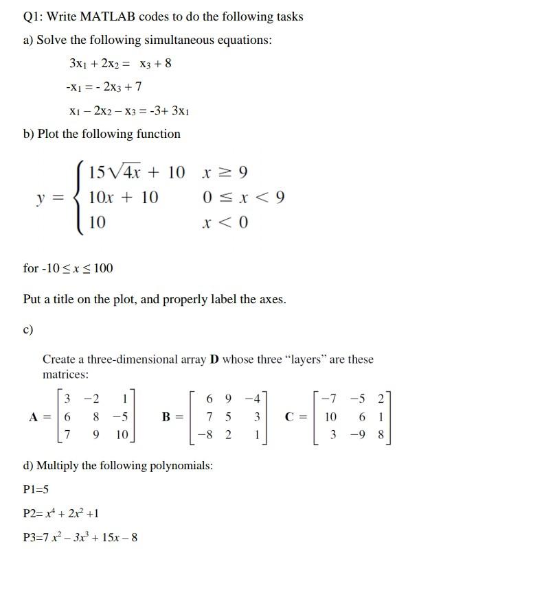 Solved write all equations and functions that how we can sol | Chegg.com
