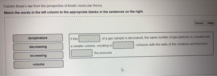 Solved Explain Boyle's Law From The Perspective Of Kinetic | Chegg.com