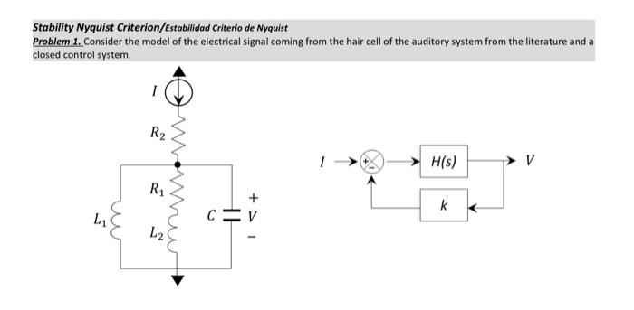 Solved Stability Nyquist Criterion/Estabilidad Criterio de | Chegg.com