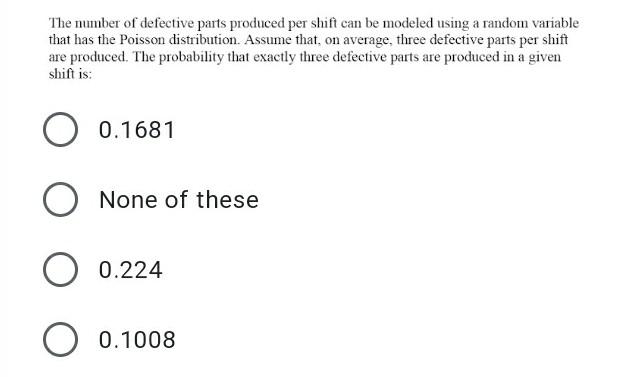 Solved The number of defective parts produced per shift can | Chegg.com