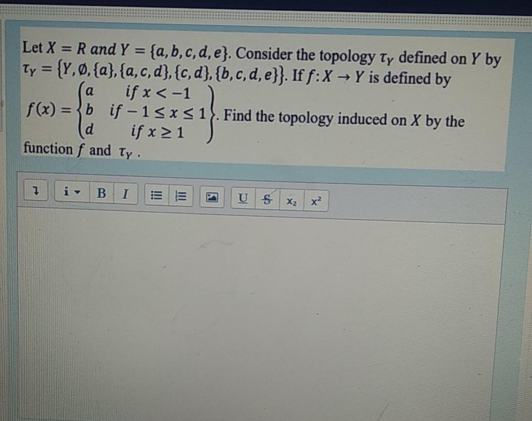 Solved 1 Let B Be A Basis For A Topology T On A Non Empt Chegg Com