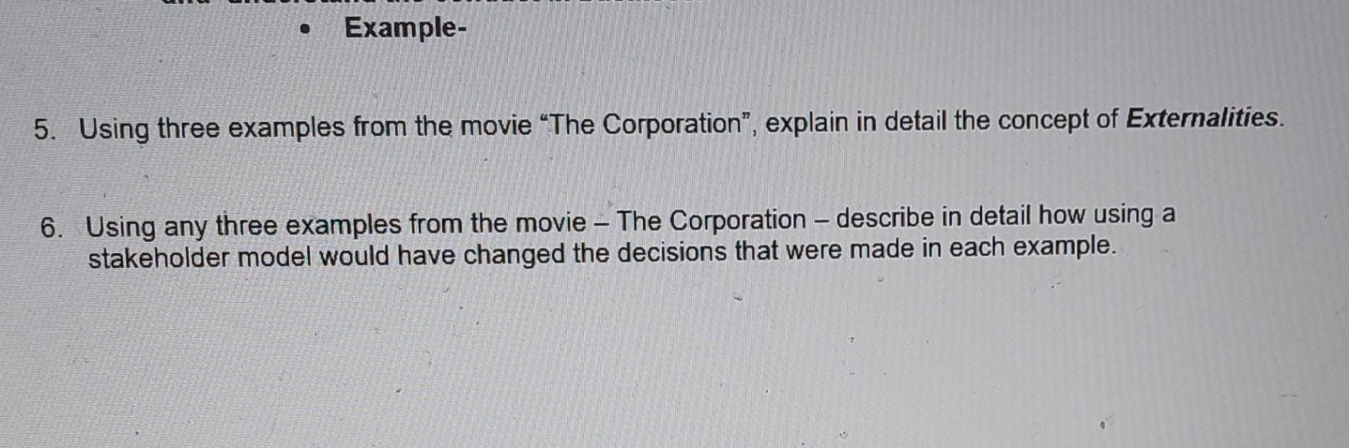 the corporation movie essay