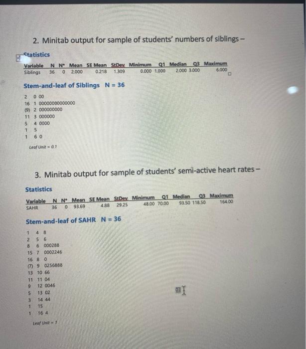 Solved Lab #4 And Lab #5 Lab #4 - For Each Data Set Below: | Chegg.com