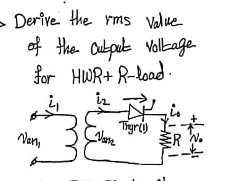 Solved Single Phase Half Wave Controlled Rectifiers Conten