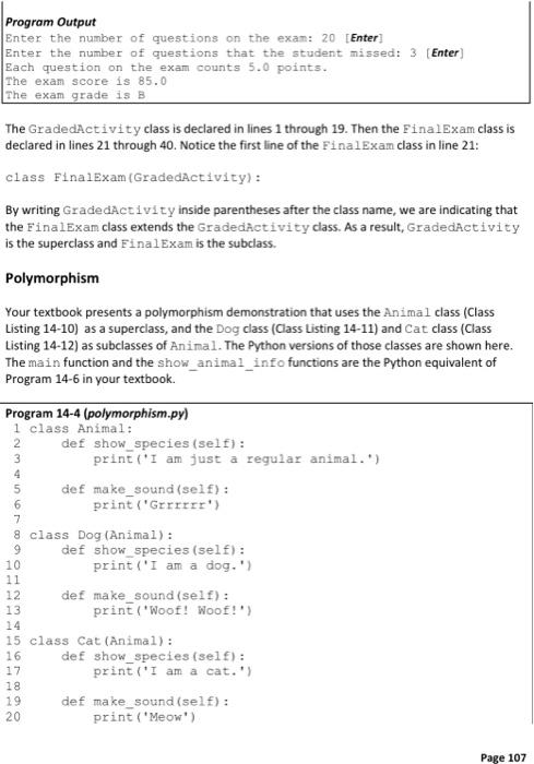 Solved Chapter 14 Object-Oriented Programming Python is a | Chegg.com