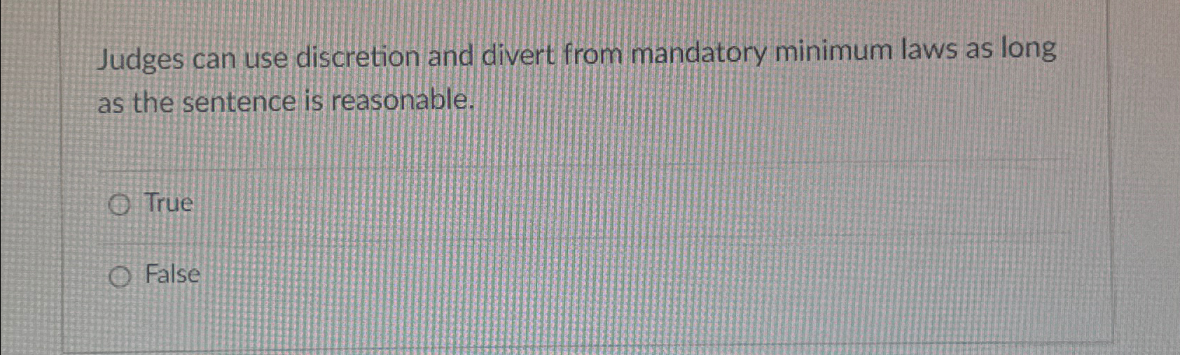 Judges can use discretion and divert from mandatory chegg