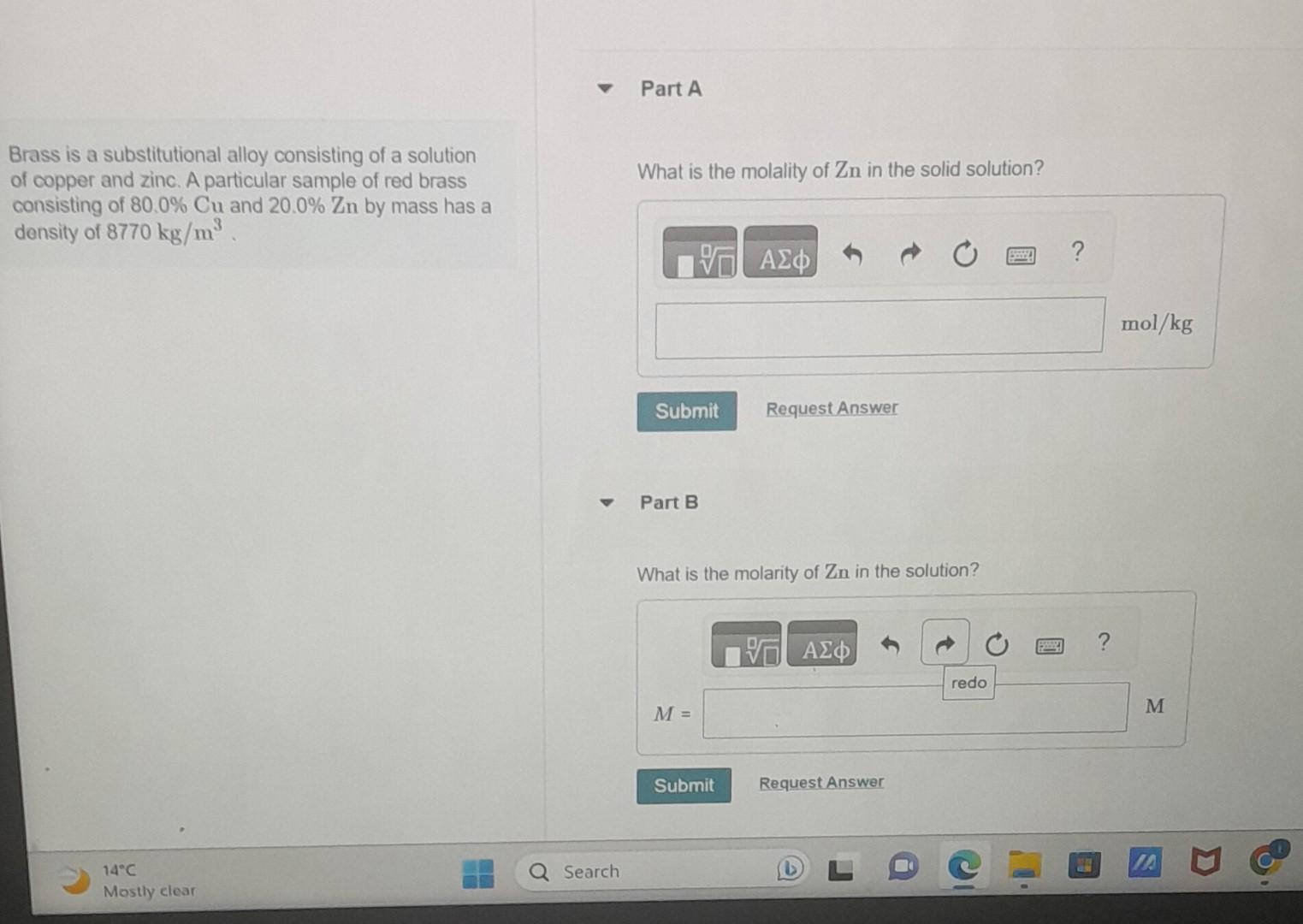 Solved Brass is a substitutional alloy consisting of a