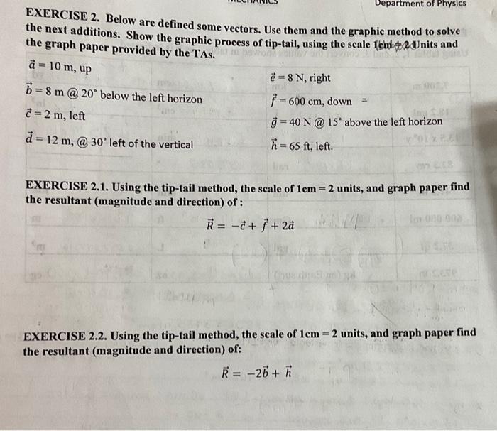 Solved EXERCISE 2. Below are defined some vectors. Use them | Chegg.com