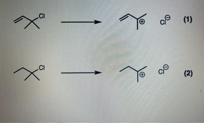 Solved 1. Of the two unimolecular reactions shown, decide | Chegg.com