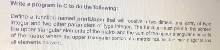 Solved Write a program in C to do the following: Define a | Chegg.com