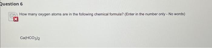 which chemical formula has the greatest number of oxygen atoms
