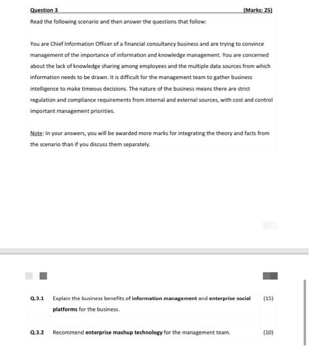 Solved Read the following scenario and then answer the | Chegg.com