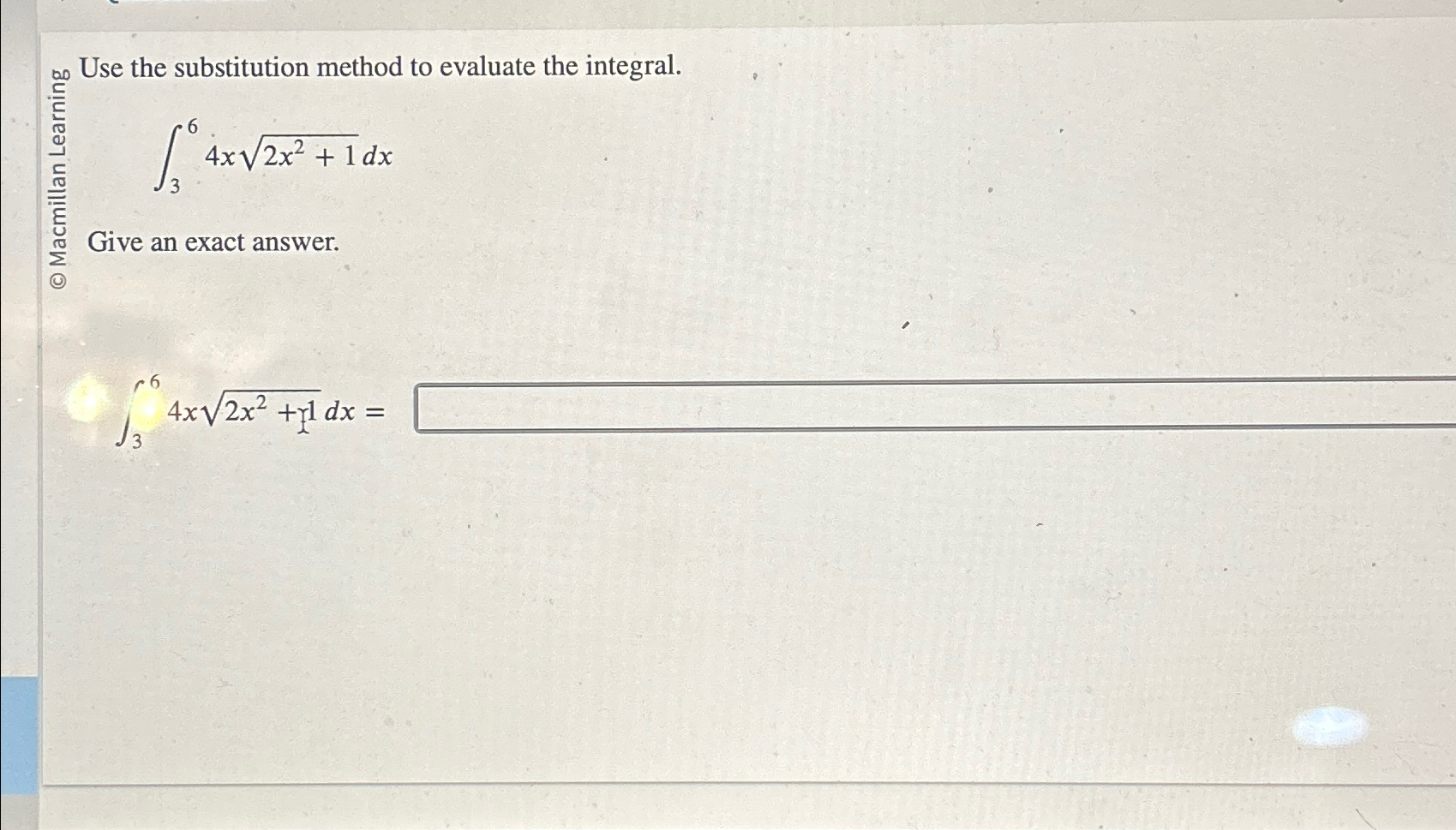Solved Use the substitution method to evaluate the | Chegg.com