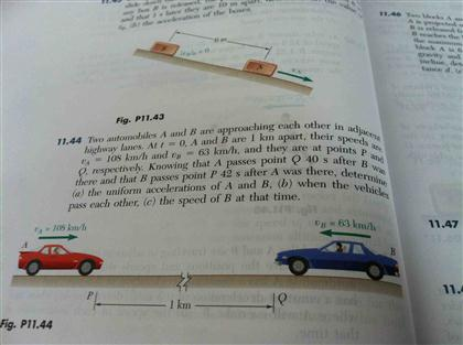 Solved Two Automobiles A And B Are Approaching Each Other In | Chegg.com