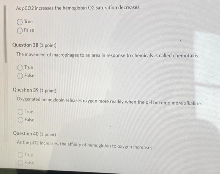 Solved As pCO2 increases the hemoglobin O2 saturation | Chegg.com